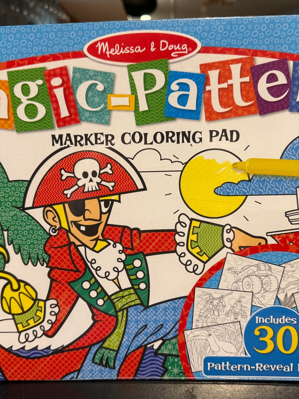 Melissa & Doug Magic-Pattern Marker Coloring Pad - Red, Blue, Green, Yellow